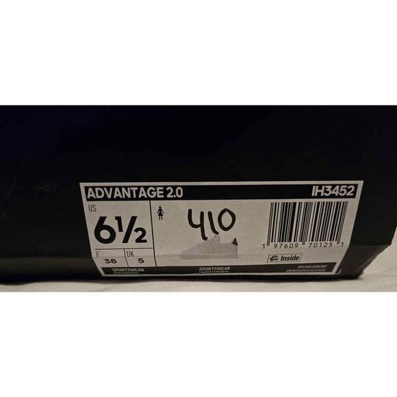 Adidas Advantage 2.0 White and Navy Blue 6.5 W - Picture 6 of 6